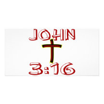 John 3:16 customized photo card