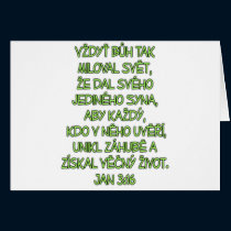 John 3:16 Czech cards