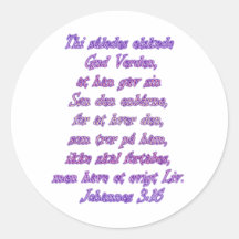 John 3:16 Danish Stickers