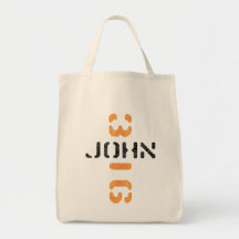 John 3.16 en croix Noir Orange Bag