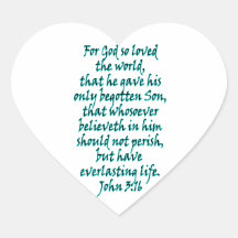 John 3:16 English Stickers