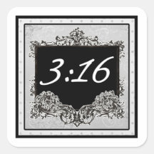 John 3:16 "For God so loved the world that..." Square Sticker