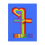 John 3:16 ~ Rainbow cross Post Cards