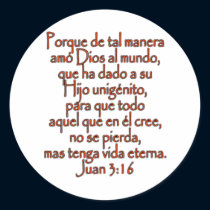 John 3:16 Spanish stickers