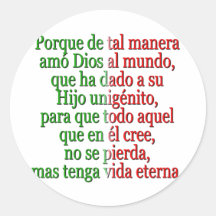 John 3:16 Spanish Stickers