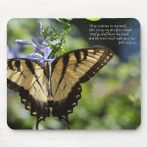 John 8 Yellow Swallowtail Butterfly Mousepads