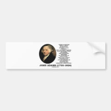 John Adams Dread Two Great Parties Political Evil Bumper Stickers