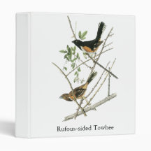 John Audubon Rufous-sided Towhee Vinyl Binder