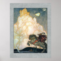 John Bauer Castle of Rosy Clouds Print