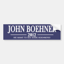 John Boehner 2012 - montrez-nous votre Boehner ! Adhésifs Pour Voiture