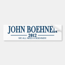 John Boehner 2012 - nous tous avons besoin d'un Bo Autocollant Pour Voiture