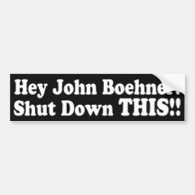 John Boehner, a arrêté CET adhésif pour pare-chocs Adhésifs Pour Voiture