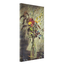John Constable - fleurs dans une étude en verre de Toile Tendue Sur Châssis