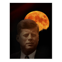John F. Kennedy and the red Moon Post Cards