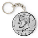 John F Kennedy Half Dollar Coin key chain. keychains