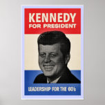 John F Kennedy half tone poster posters