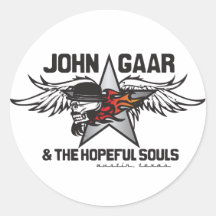 John Gaar Flaming Skull Sticker