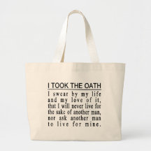 John Galt Oath tote Canvas Bag