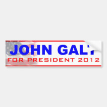 John Galt pour le président 2012 Adhésif Pour Voiture