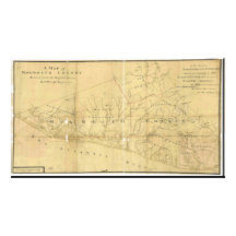 John Hills Map of Monmouth County New Jersey 1781 Photo