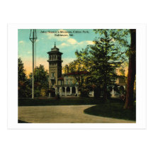 John Hopkin's Mansion, Baltimore, Maryland Vintage Postcard