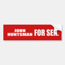JOHN HUNTSMAN FOR GOVERNOR BUMPER STICKER