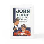 John Is Not Dull 1937 WPA Greeting Card