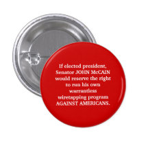 JOHN McCAIN AGAINST AMERICANS. Button