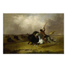 John Mix Stanley - Buffalo Hunt on the Southwester Photo Print