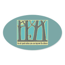 John Muir Quote Oval Sticker