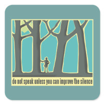 John Muir Quote Square Stickers