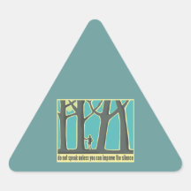John Muir Quote Triangle Stickers