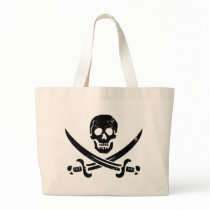 John Rackham (Calico Jack) Pirate Flag Jolly Roger Canvas Bag