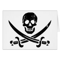 John Rackham (Calico Jack) Pirate Flag Jolly Roger Cards