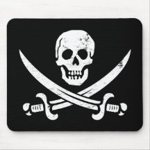 John Rackham (Calico Jack) Pirate Flag Jolly Roger Mouse Pads