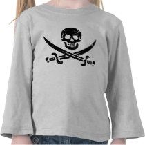 John Rackham (Calico Jack) Pirate Flag Jolly Roger Tee Shirt