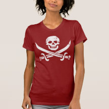 John Rackham (Calico Jack) Pirate Flag Jolly Roger Tshirt