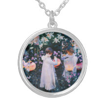 John Singer Sargent Carnation Lily Lily Rose Personalized Necklace
