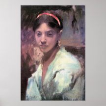 John Singer Sargent - Head of a Capri Girl Print
