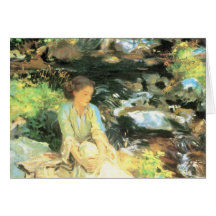 John Singer Sargent - The black creek Greeting Card