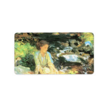 John Singer Sargent - The black creek Personalized Address Label
