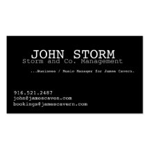 John Storm Business Card