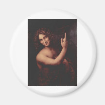 John the Baptist by Leonardo Da Vinci c. 1513-1516 Refrigerator Magnet