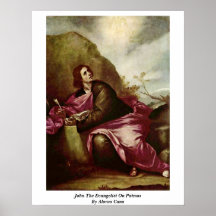 John The Evangelist On Patmos By Alonso Cano Poster