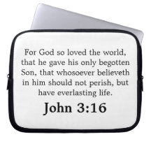 john three sixteen laptop sleeve