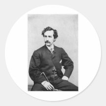 John Wilkes Booth ~ Assassin of President Lincoln Round Sticker