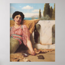 John William Godward - A quiet pet Posters