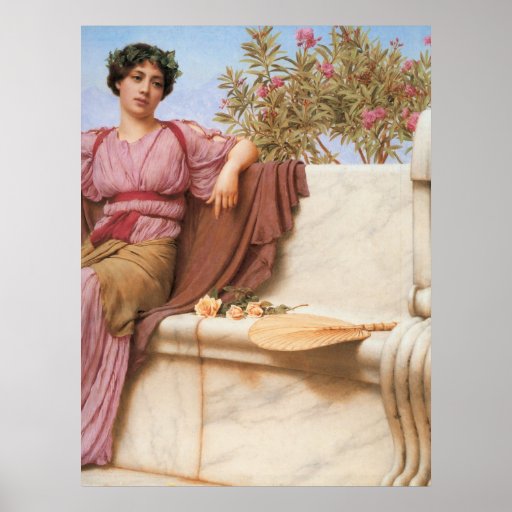 John William Godward - Tranquillity 1914 Poster