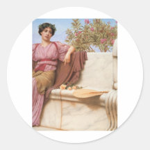 John William Godward - Tranquillity Round Sticker