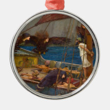 John William Waterhouse - Ulysses and the Sirens Christmas Tree Ornament